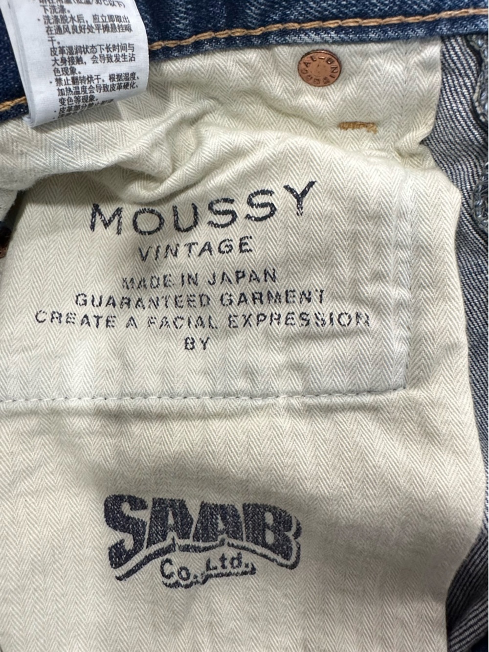 Moussy Vintage Rhett Slim Tapered Jeans 26 Medium Wash Blue Denim - Picture 6 of 8